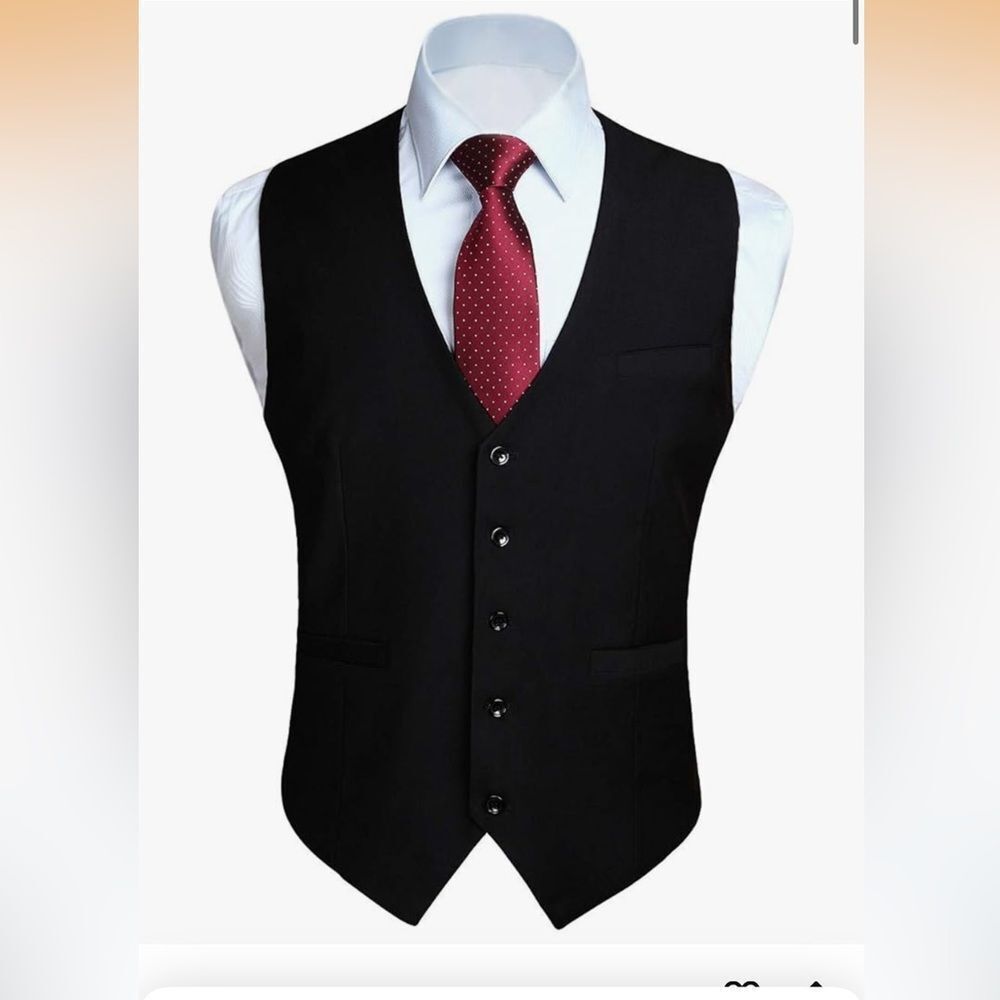Classic 501 Men’s Suit Vest Waistcoat with 3 Pockets Slim Fit